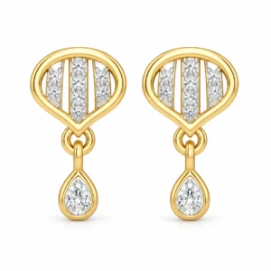 0.70 Carat Pear Shape Lab Grown Diamond Earrings for Women