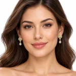 18K Gold Pear Shape Lab Grown Diamond Drop Earrings for Women - Image 4