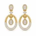 2 Carat Lab Grown Diamond Oval Drop Earrings for Women