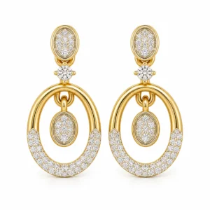 2 Carat Lab Grown Diamond Oval Drop Earrings for Women