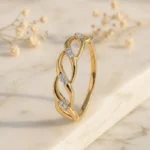 Mistee Elegance CVD diamond band ring with brilliant lab grown diamonds in a sleek elegant design for daily wear and luxury styling