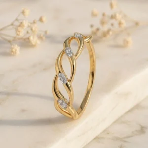 Mistee Elegance CVD diamond band ring with brilliant lab grown diamonds in a sleek elegant design for daily wear and luxury styling