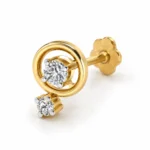 Orbit Drop Lab Grown Diamond Nose Pin Side Angle
