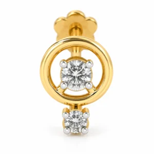 Orbit Drop Lab Grown Diamond Nose Pin Front View