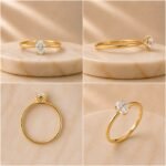 Oval Solitaire Yellow Gold Ring - Image 2
