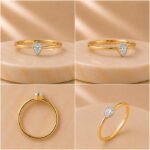 Pear Cut Bezel Solitaire Diamond Ring - Image 2