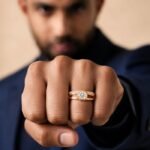 Rose Gold Octagon Diamond Ring - Bold Fusion of Modern Geometry - Image 3