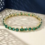 Emerald multi shape tennis bracelet - Image 3