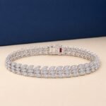 Marquise lab diamond tennis bracelet - Image 2