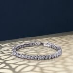 Marquise cut lab grown diamond tennis bracelet in white gold