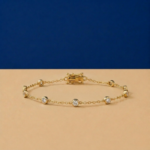 The Orbit Link: Bezel Set Lab Diamond Station Bracelet - Image 2