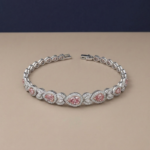 Blush Pear Lab Diamond & Marquise Halo Statement Bracelet - Image 2
