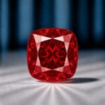Loose Cushion Cut Red Lab Grown Diamond - Image 2