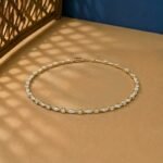 Marquise and round cut Lab Diamond Tennis Bracelet in yellow metal.