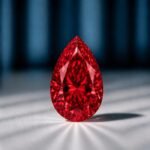 Loose Pear Cut Red Lab Grown Diamond - Image 2