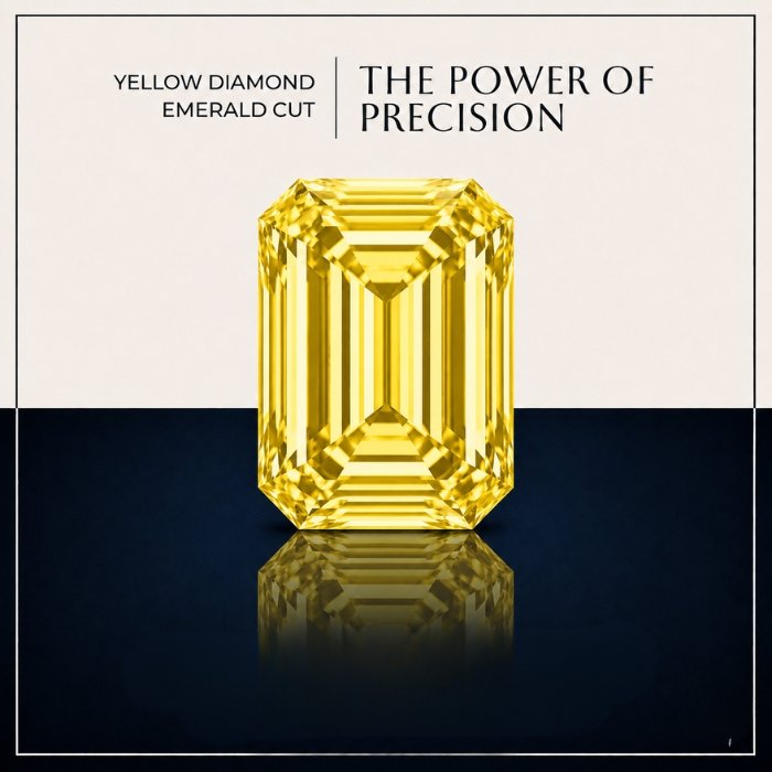 Luxury Loose Yellow Emerald Cut Lab Grown Diamond Loose Yellow Emerald Cut Lab Grown Diamond with Elegant Sparkle