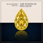 Loose Yellow Pear Cut Lab Grown Diamond with Brilliant Sparkle