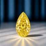 Loose Yellow Pear Cut Lab Grown Diamond - Image 2