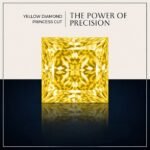 Loose Yellow Princess Cut Lab Grown Diamond with Brilliant Sparkle