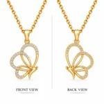 Stunning Butterfly Lab Grown Diamond Pendant in 18K Gold for Women – Elegant Nature-Inspired Sparkle for Every Occasion - Image 3