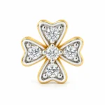 Heartleaf Lab Grown Diamond Nose Pin Front View