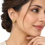 Elegant Leaf Drop Lab Grown Diamond Earrings for Women – 18k Gold - Image 4