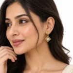 Elegant Geometric Lab Grown Diamond Drop Earrings for Women – 18k Gold - Image 4