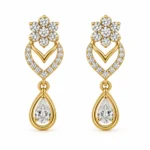 Floral Pear Drop Lab Grown Diamond Earrings for Women 1.20 Carat