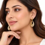 Elegant Teardrop Lab Grown Diamond Drop Earrings for Women in 18k Gold - Image 4