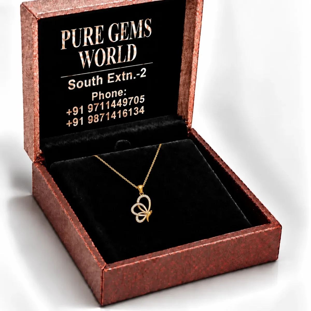 Stunning Butterfly Lab Grown Diamond Pendant in 18K Gold for Women – Elegant Nature-Inspired Sparkle for Every Occasion - Image 5