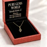 Elegant Leaf Swirl Lab Grown Diamond Pendant in 18K Gold for Women - Image 5