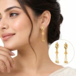 Elegant Floral Drop Lab Grown Diamond Earrings for Women – 18k Gold - Image 4