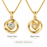Stunning Swirl Solitaire Lab Grown Diamond Pendant in 18KGold – Contemporary Luxury Jewellery for Women - Image 3