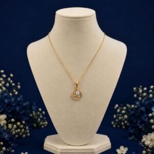 Rosette Glow Lab Grown Diamond Pendant with elegant floral rose-inspired diamond design