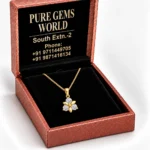 Stunning Three-Stone Floral Diamond Pendant in 18kGold for Women – Brilliant Sparkle & Timeless Style - Image 5