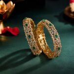 Verdant Ivy Lab Grown Diamond Bangle featuring certified sparkling lab grown diamonds with an elegant ivy-inspired design for women.