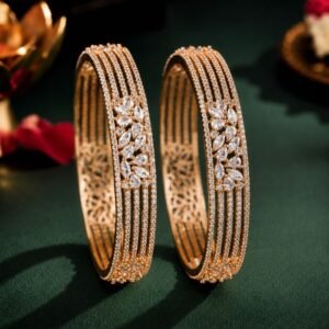 Petal Cascade Lab Grown Diamond Bangle featuring certified sparkling lab grown diamonds in an elegant floral-inspired cascading design.
