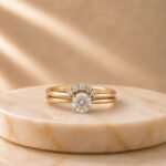 Evermore Crown Lab Grown Diamond Ring Stack with sparkling lab grown diamonds in elegant crown-inspired stackable bands for women
