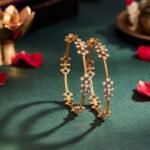 Gilded Petal Lab Grown Diamond Bangle for Women with Elegant Floral Lab Grown Diamond Design