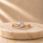 Whispering Vine Lab Grown Diamond Ring Stack with sparkling lab grown diamonds in elegant vine-inspired stackable bands for women