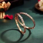 Tara Triline Lab Grown Diamond Bangle for Women with Elegant Three-Line Lab Grown Diamond Design