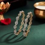Infinity Grace Lab Grown Diamond Bangle front side top angled view for women