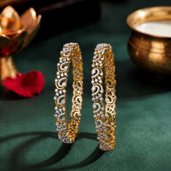 Spiral Sun Lab Grown Diamond Bangle crafted with premium CVD diamonds for women