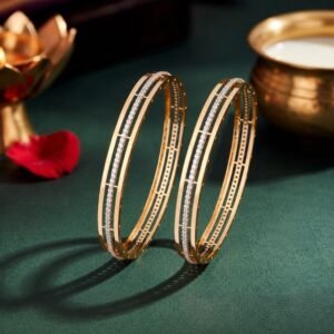 Moon Beam Lab Grown Diamond Bangle displayed from front view, side view, top view, and angled perspective showcasing its elegant moon-inspired design and sparkling lab grown diamonds