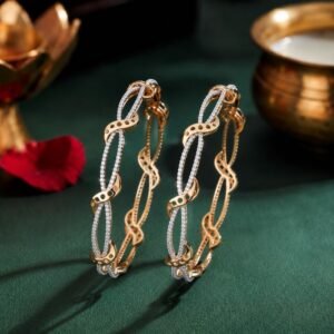 Infinite Prong Lab Grown Diamond Bangle featuring premium CVD diamonds for women