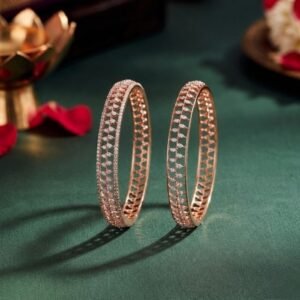 Marquise Leaf Pattern Lab Grown Diamond Bangle displayed from front view, side view, top view, and angled perspective highlighting the elegant leaf-inspired marquise design and sparkling lab grown diamonds