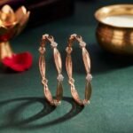 Floral Station Lab Grown Diamond Bangle displayed from front view, side view, top view, and angled perspective highlighting its elegant floral station design and sparkling lab grown diamonds