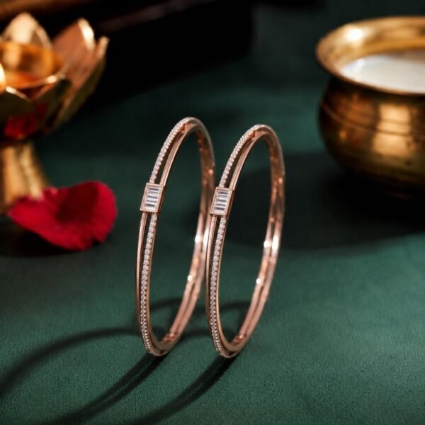 Minimal Style Lab Grown Diamond Bangle featuring premium CVD diamonds for women