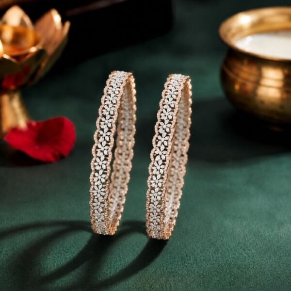Marigold Scallop Lab Grown Diamond Bangle featuring premium CVD diamonds for women