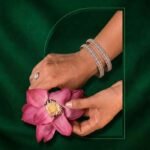 Marigold Scallop Lab Grown Diamond Bangle featuring premium CVD diamonds for women